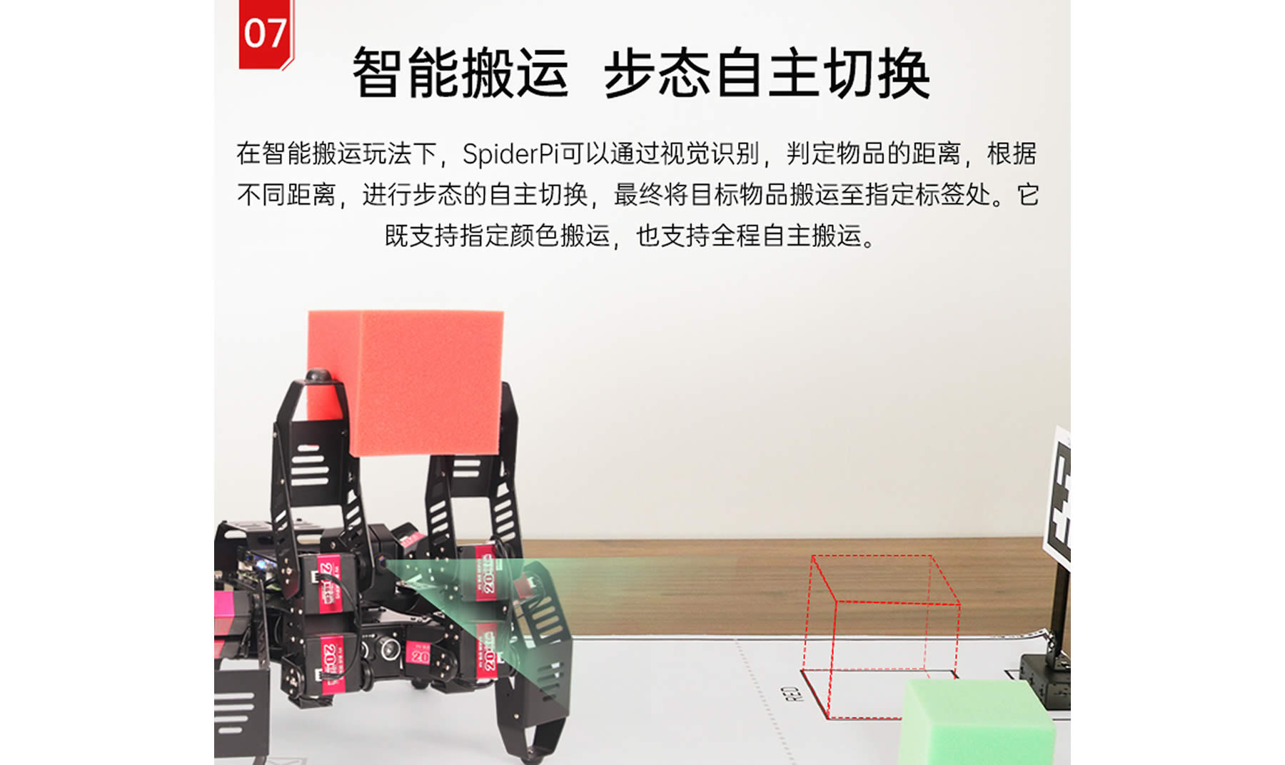 SpiderPi 智能視覺六足機(jī)器人